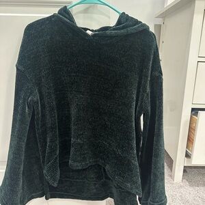 Women's Dark Green Hooded Sweater